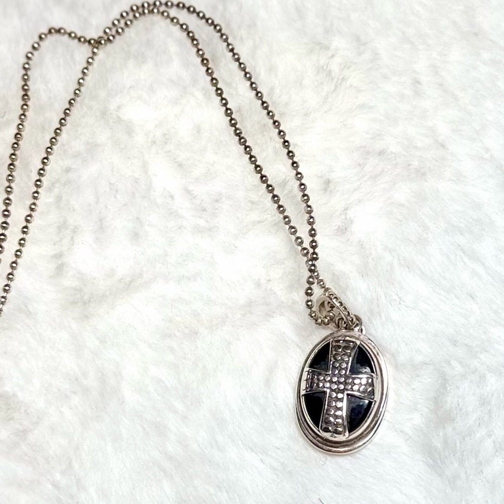 Lori Bonn Love Locket Sterling & Onyx Necklace 18"